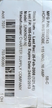 Edwards signaling 869strc-n5 horn strobe,clear,120vac