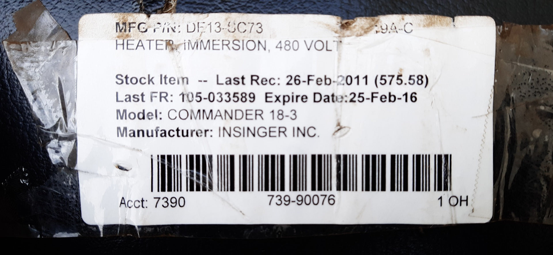 Immersion heater zim rw 192 de13-sc73 480v 3000w