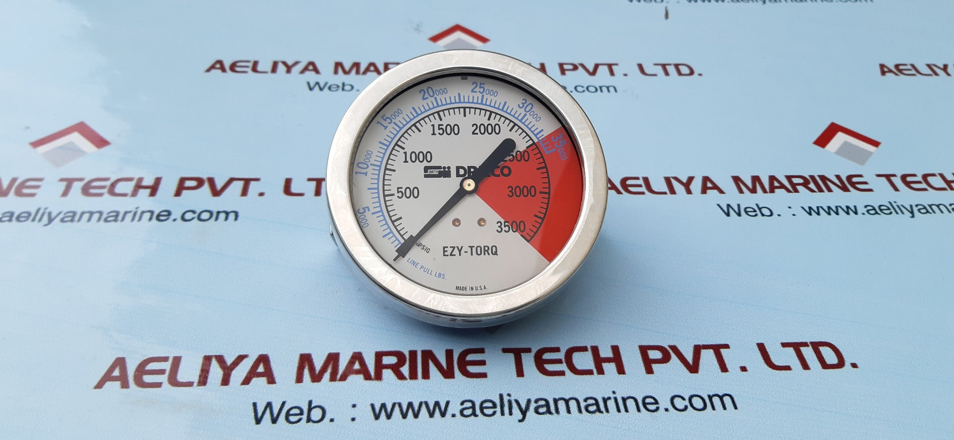 Drilco ezy-torq pressure gauge 0-3000 psi 