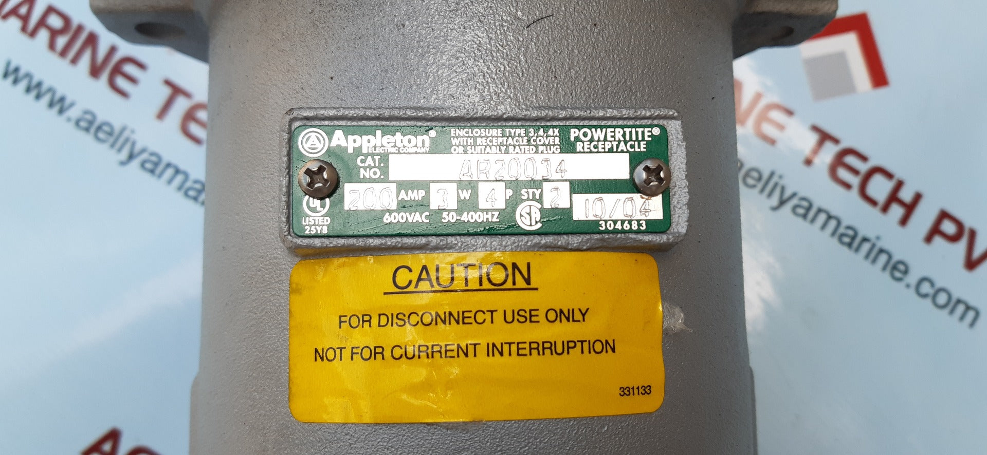 Appleton ar20034 powertite receptacle