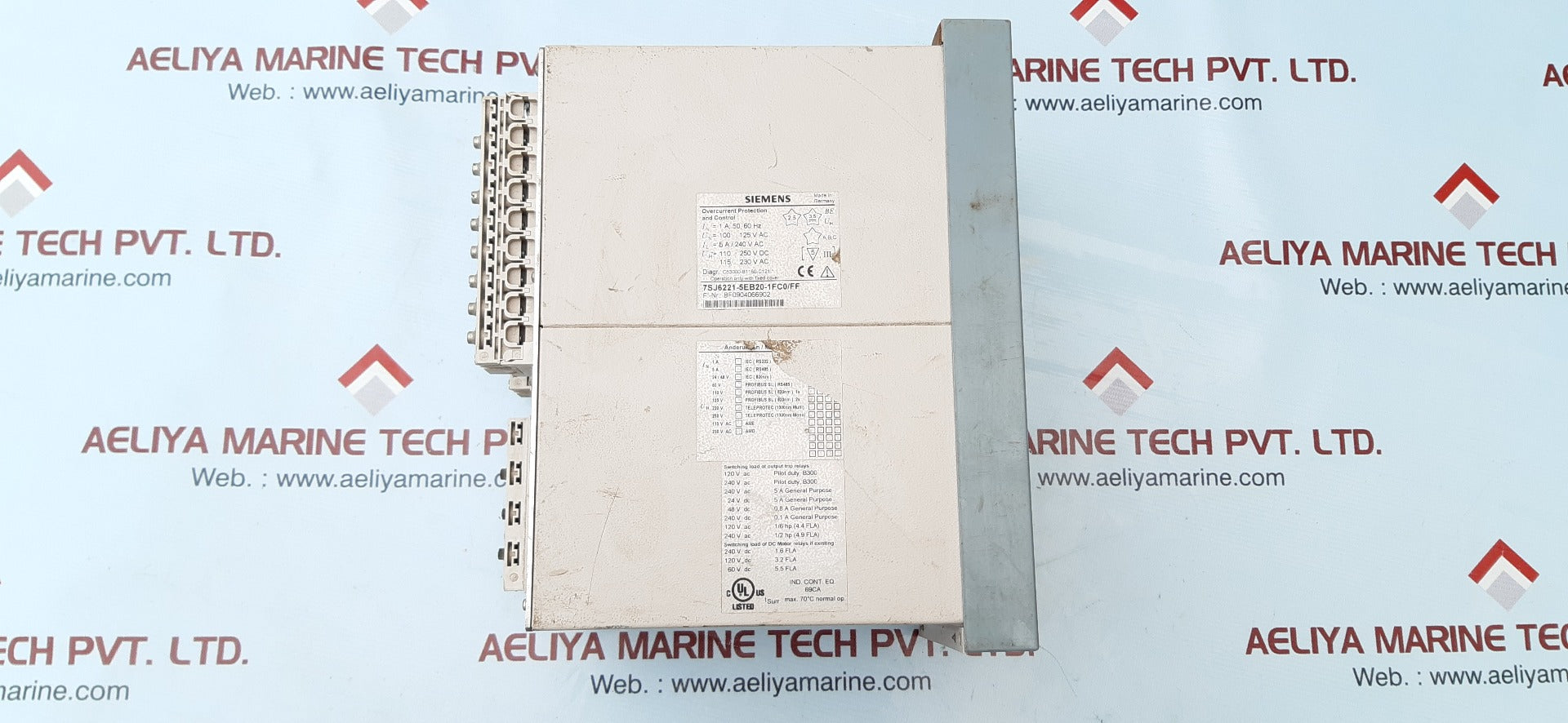 Siemens 7sj6221-5eb20-1fc0/ff overcurrent protection relay