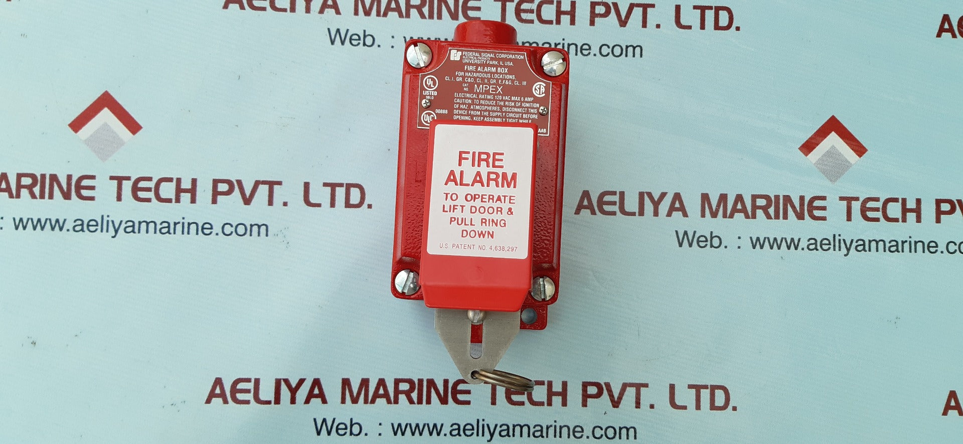 Federal signal mpex explosion proof pull station 120 vac max 6amp