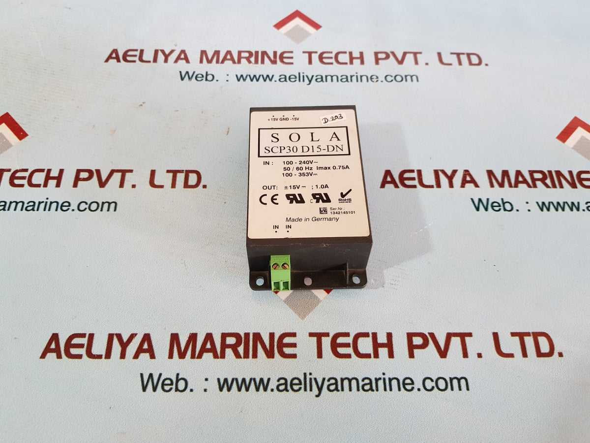 Sola scp30 d15-dn rail power supply 100-240v 50/60hz
