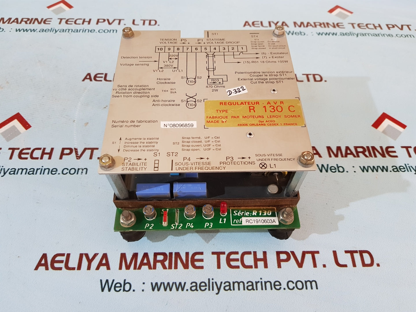 Leroy somer r130c automatic voltage regulator avr