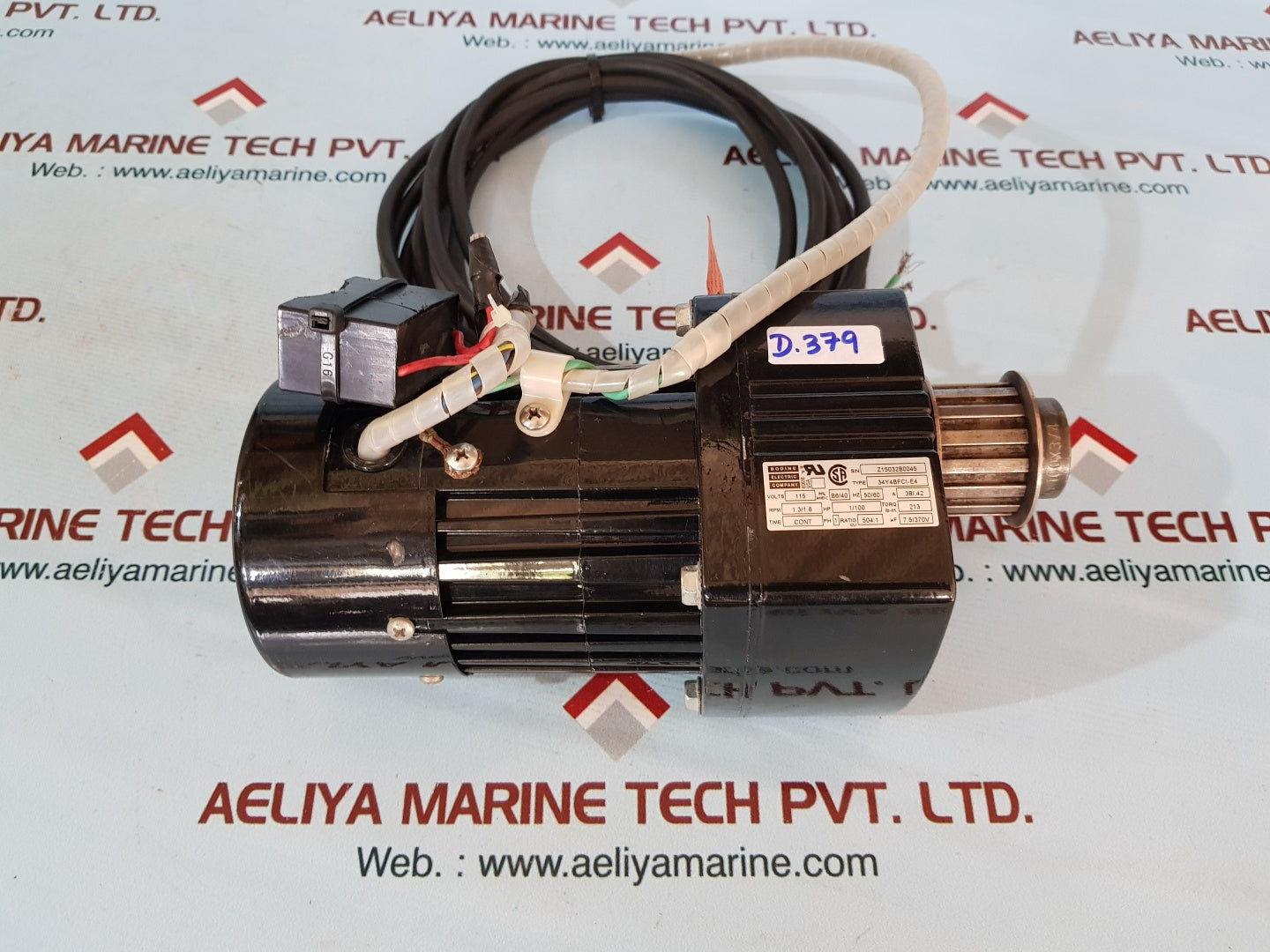 Bodine 34y4bfci-e4 gear motor ratio 504:1