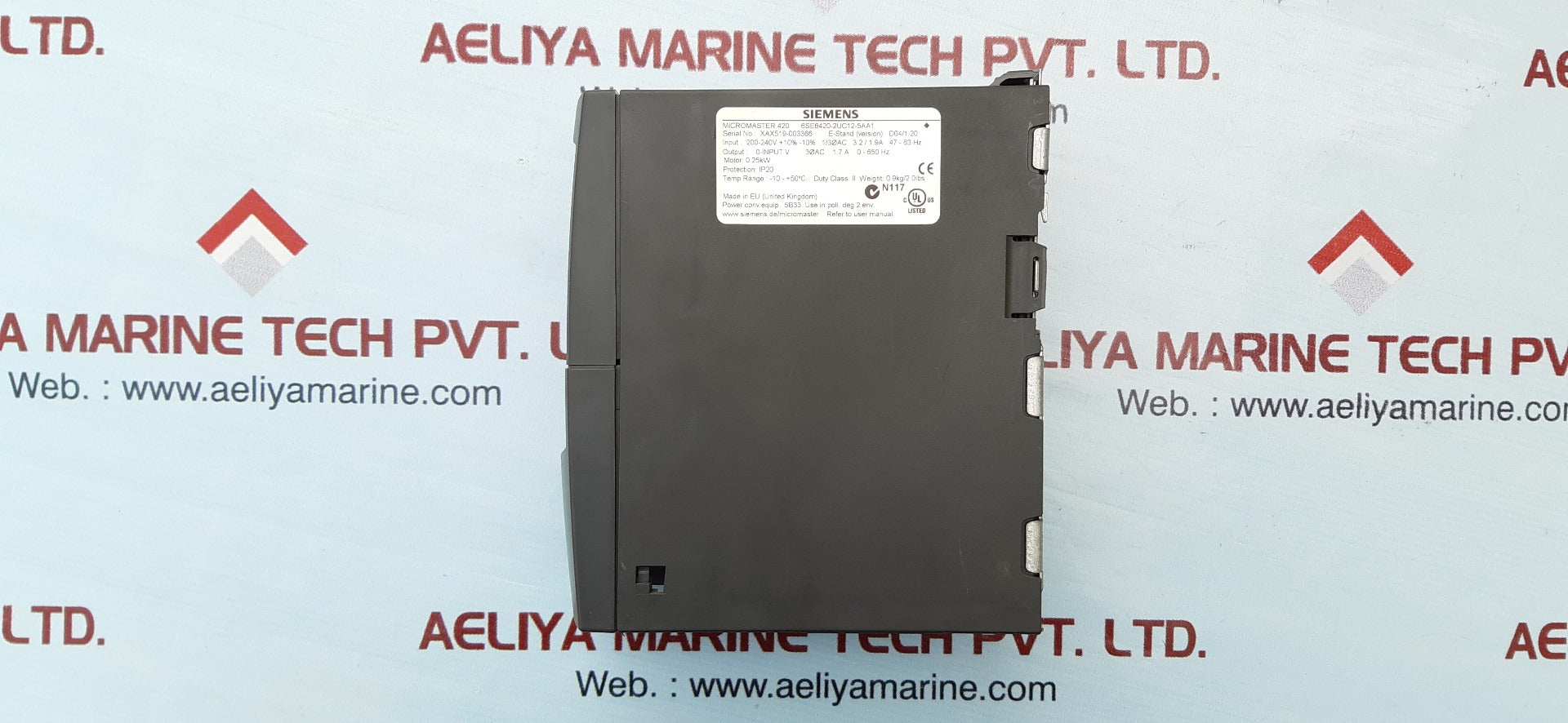 Siemens 6Se6420-2Uc12-5Aa1 Micromaster 420 Inverter Drive 0.25Kw