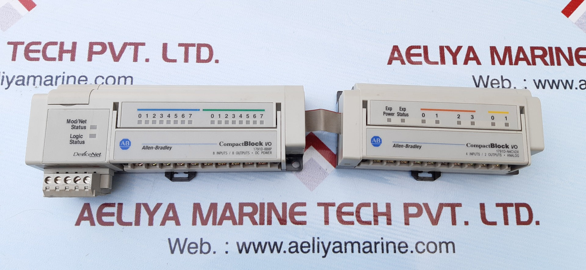 Allen bradley 1791d-8b8p & 1791d-n4cv2x compact block i/o