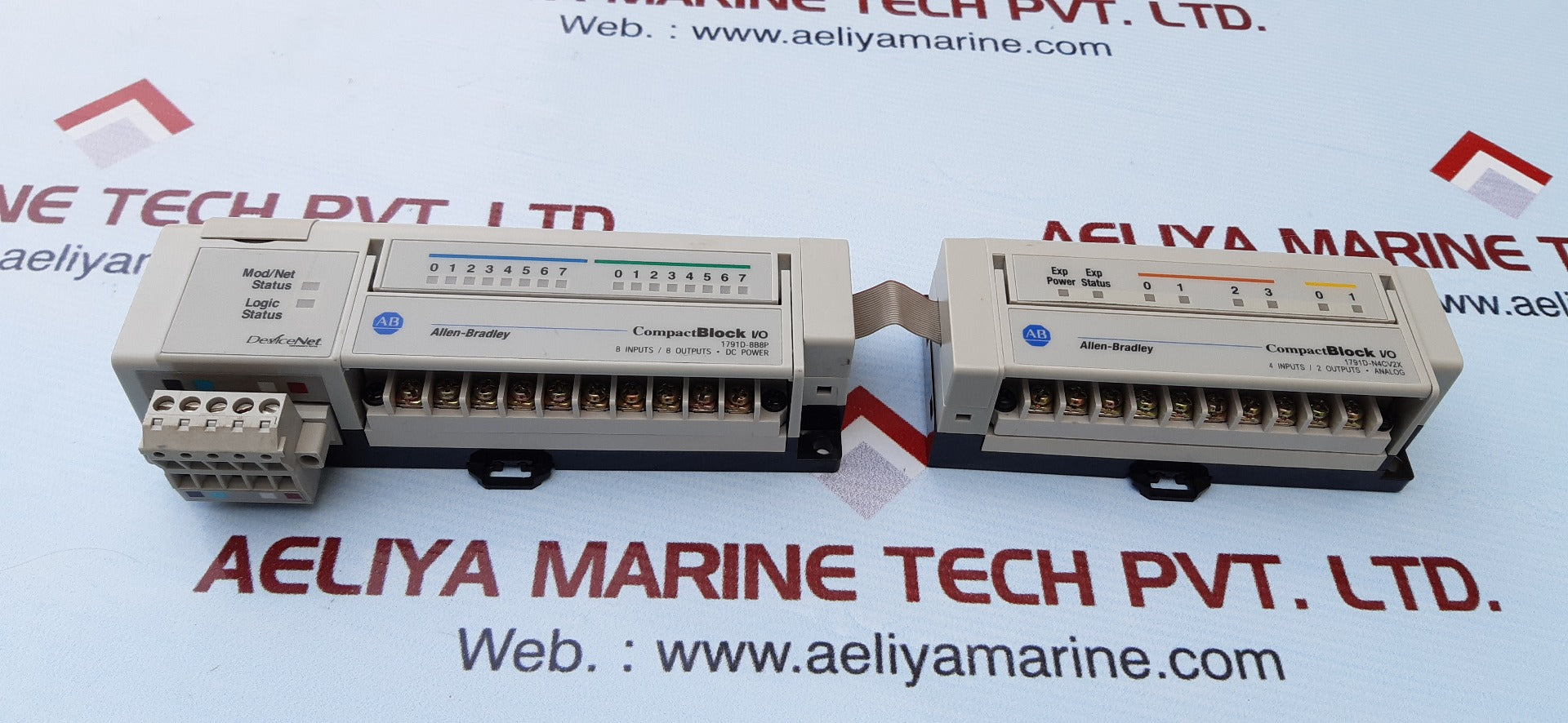 Allen bradley 1791d-8b8p & 1791d-n4cv2x compact block i/o