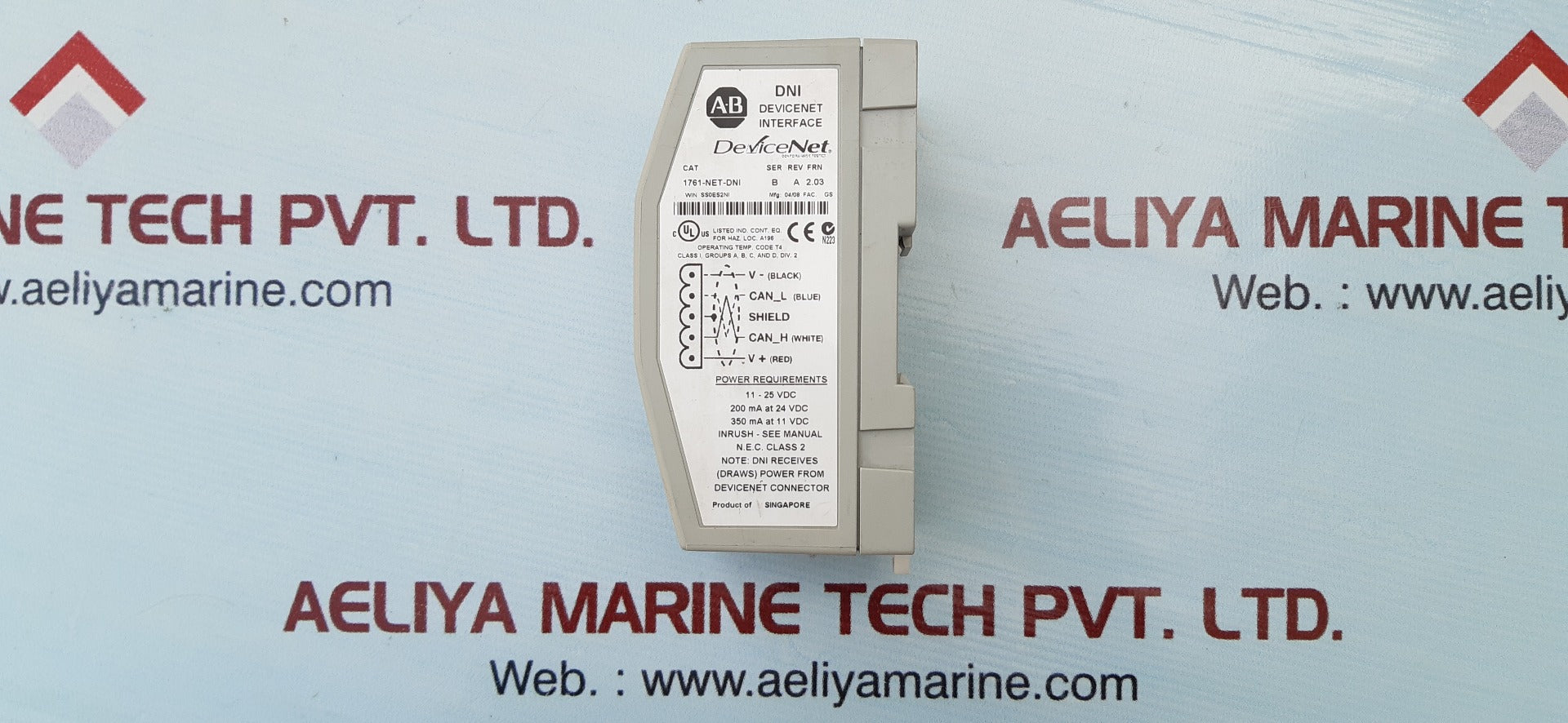 Allen bradley 1761-net-dni devicenet interface ser b rev a frn. 2.03