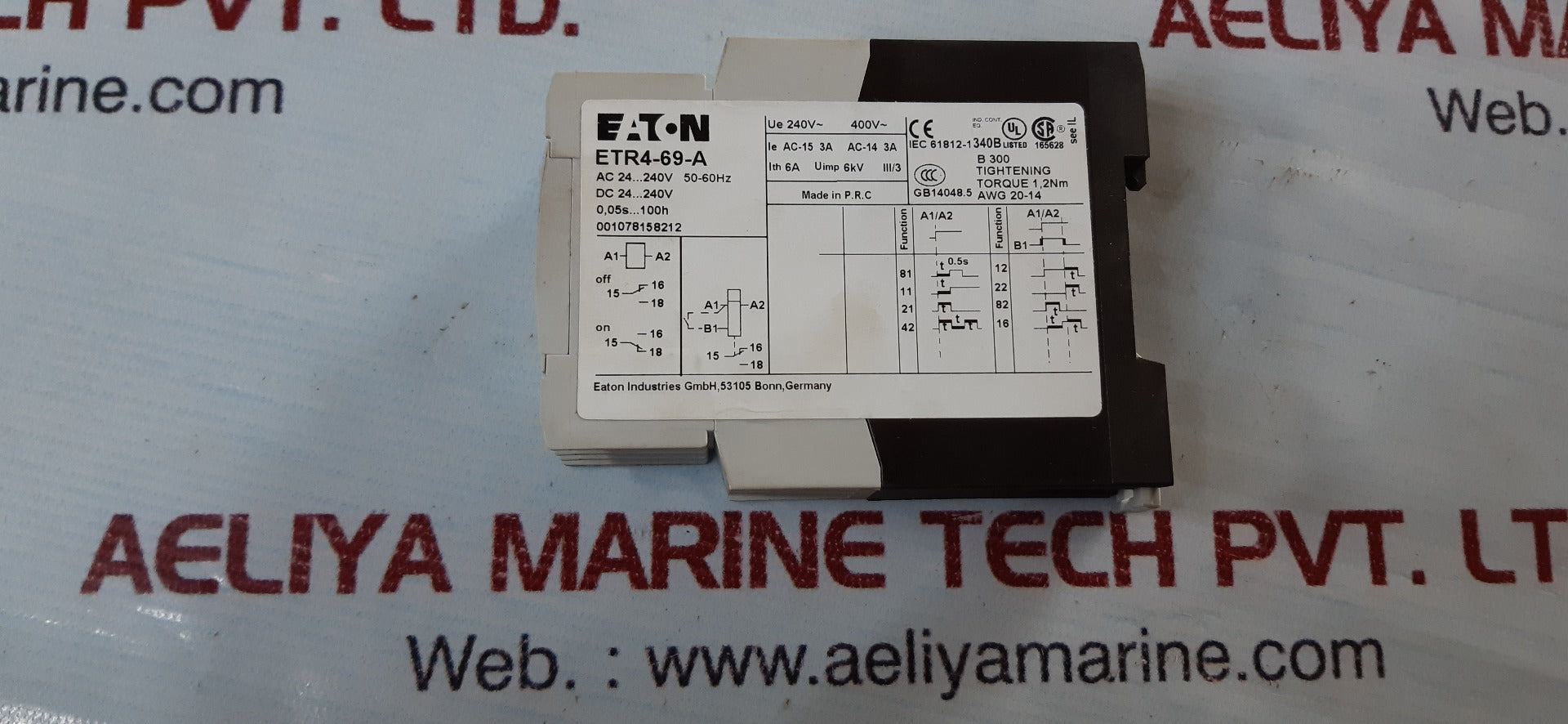 Eaton Etr4-69-a Time Relay 0,05S..100H