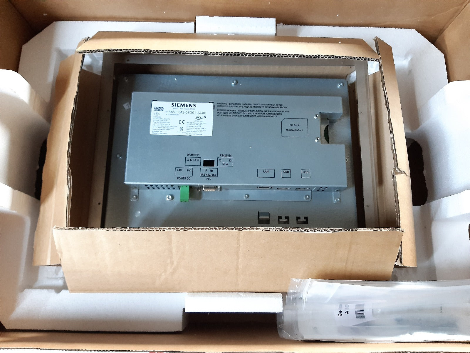 Siemens simatic multi panel 6av6 643-0ed01-2ax0 mp277 10" touch inox