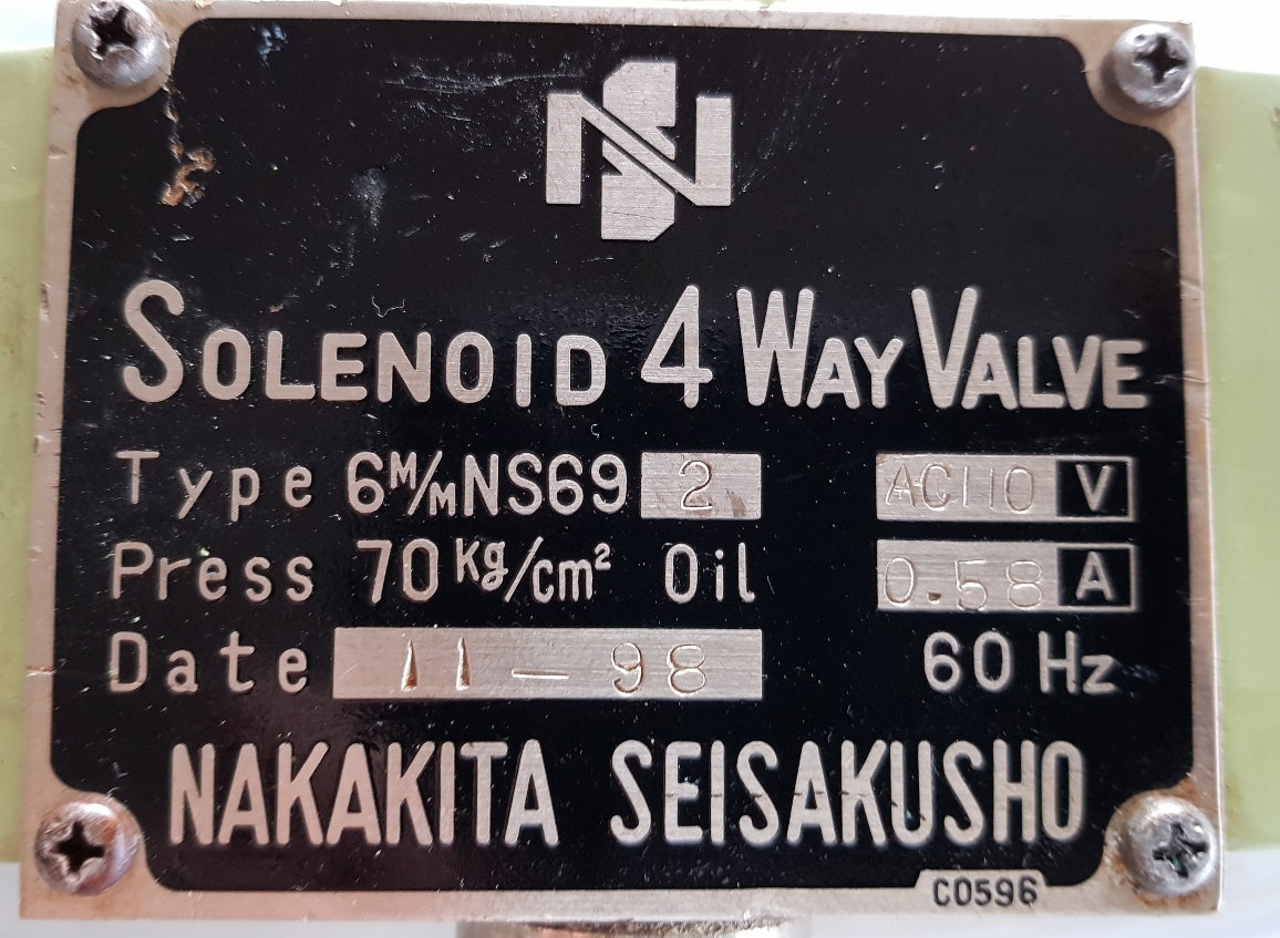 Nakakita seisakusho 6m/mns69 2 solenoid 4 way valve coil sm-4a-23