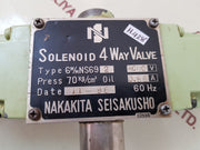 Nakakita 6m/mns69 2 solenoid 4 way valve ac110v 0.58a 60hz