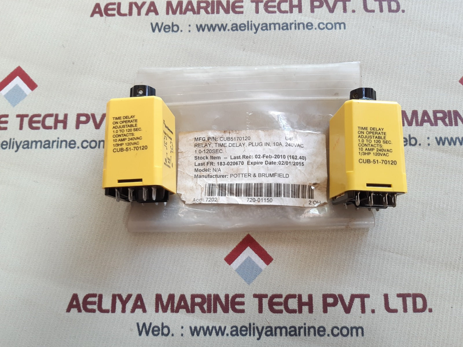 Potter&brumfield cub-51-70120 time delay relay