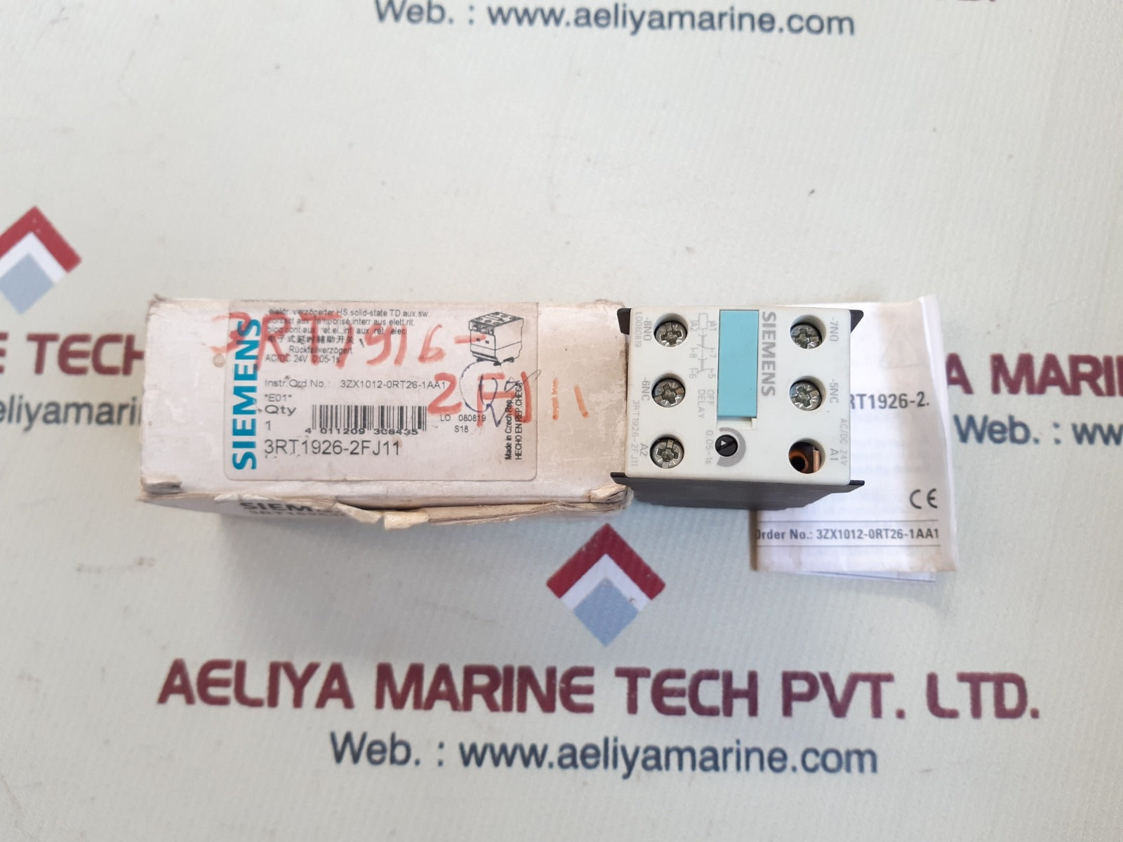 Siemens 3rt1926-2fj11 contactor