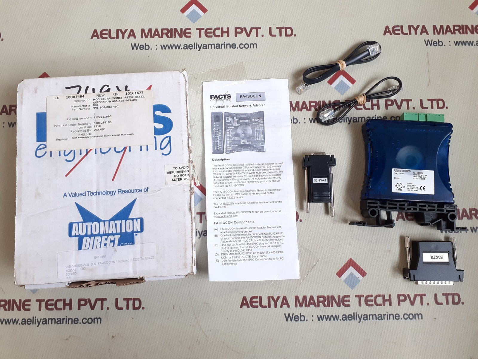 Facts engineering fa-isocon isolated network adapter rs-232,rs-422/485