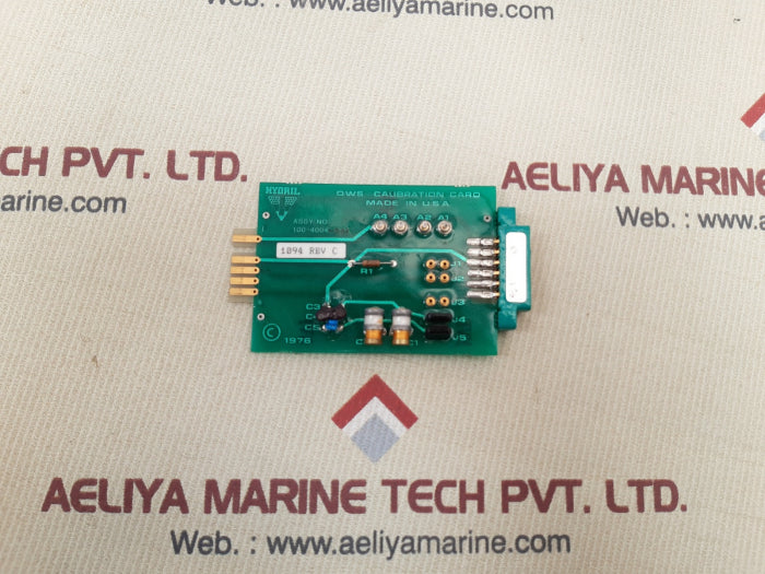 Hydril 101-4004-001 ows calibration card