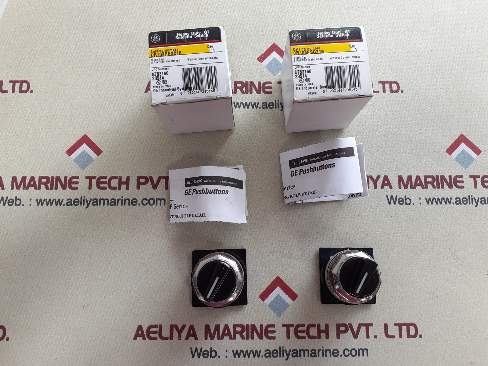 Set of 3x ge cr104psg21b selector switch