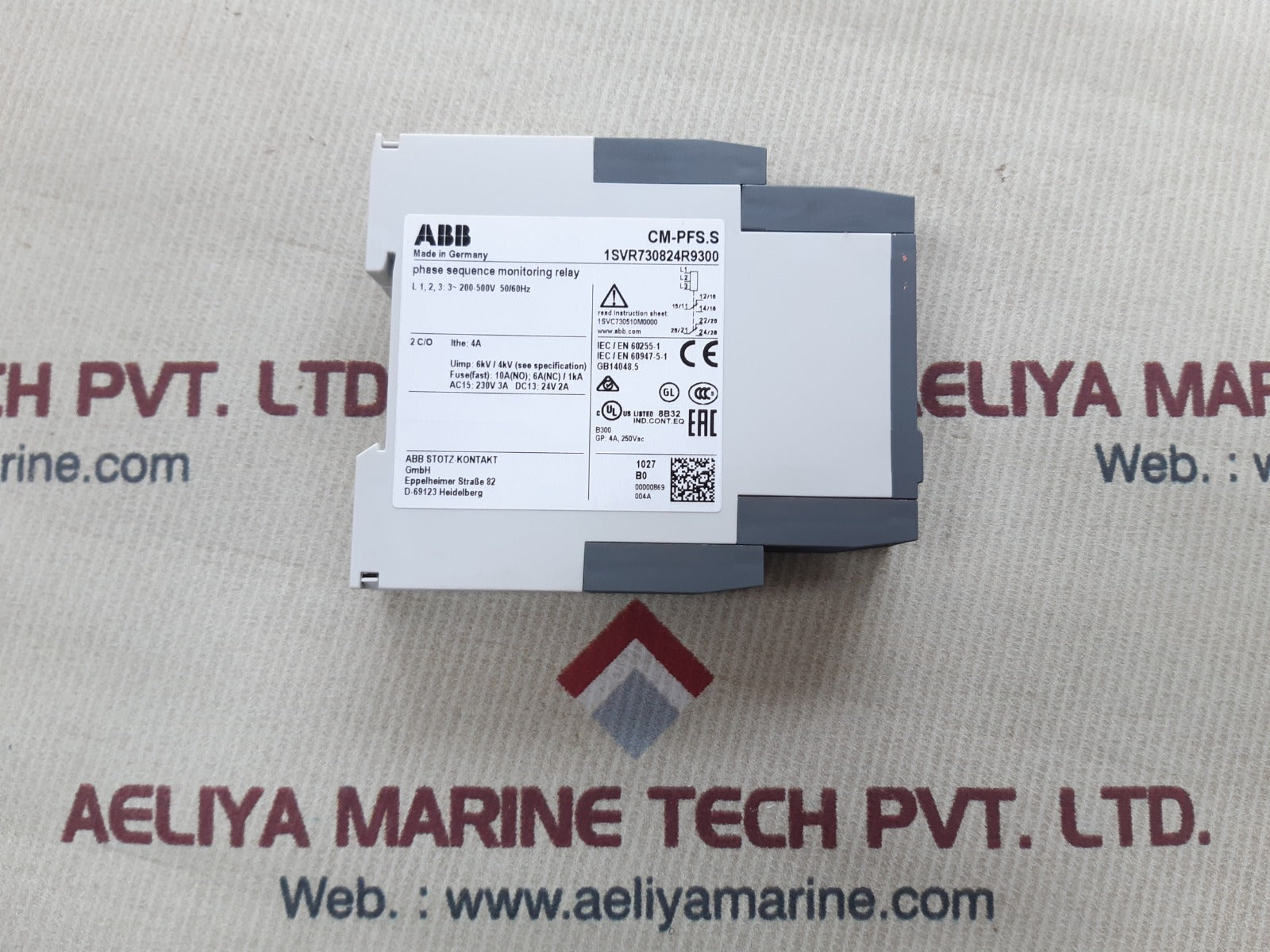 Abb cm-pfs.s 1svr730824r9300 phase sequence monitoring relay