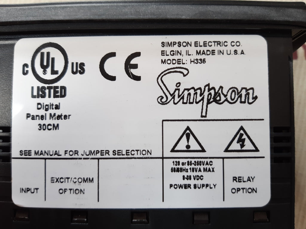 Simpson H335334000 Digital Panel Meter H336 – Aeliya Marine