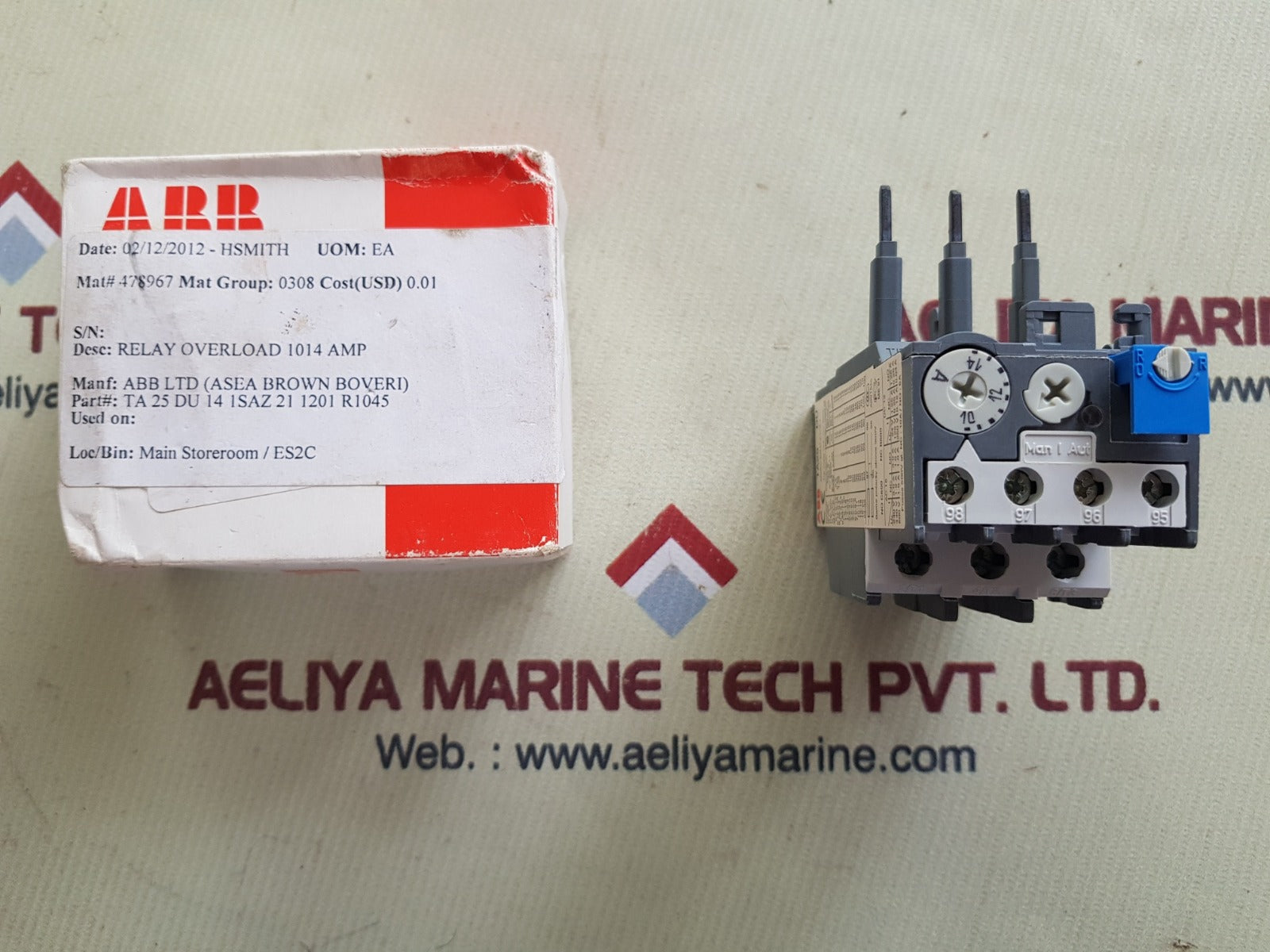 Abb ta25du overload relay