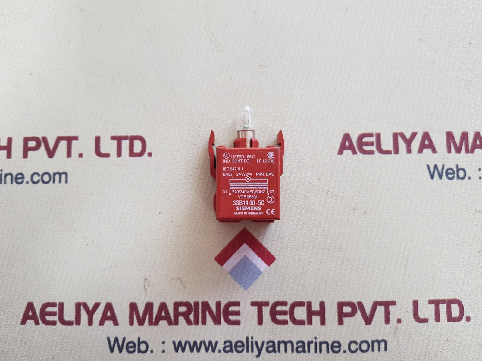 Siemens 3sb14 00-5c lamp holder 200/240v 50/60hz