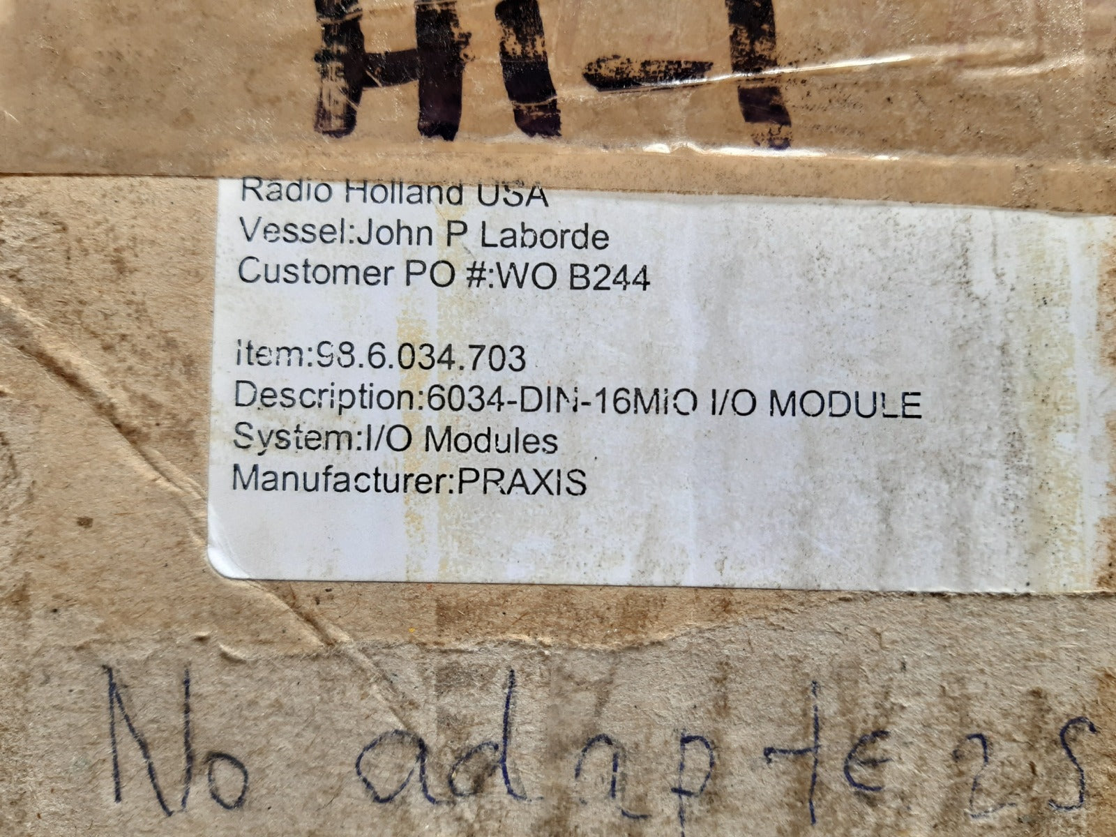 Praxis 98.6.034.703 6034-din-16mio i/o module