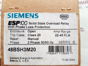 Siemens 48bsh3m20 esp100 solid state overload relay ser.C