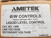 Ametek 1500-c-l1-s8-oc-x liquid level control