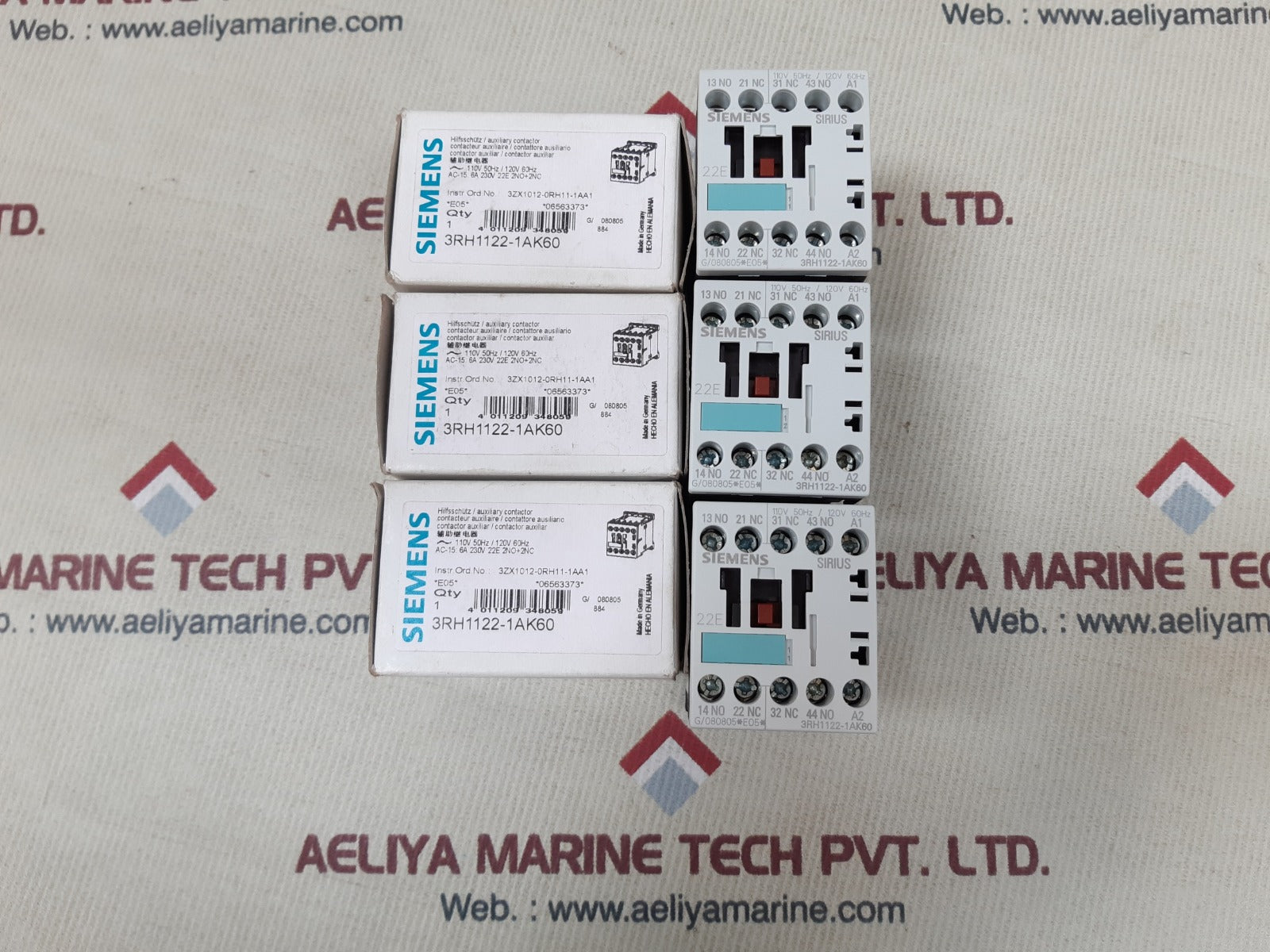 Siemens sirius 3rh1122-1ak60 auxiliary contactor