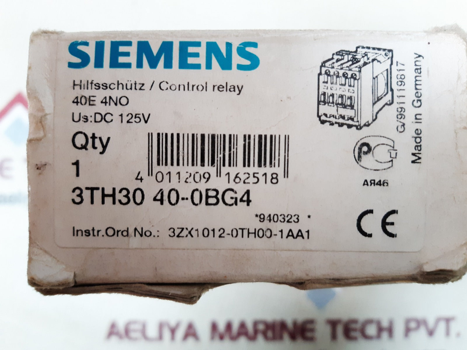 Siemens 3th30 40-0bg4 control relay 3th30 40e