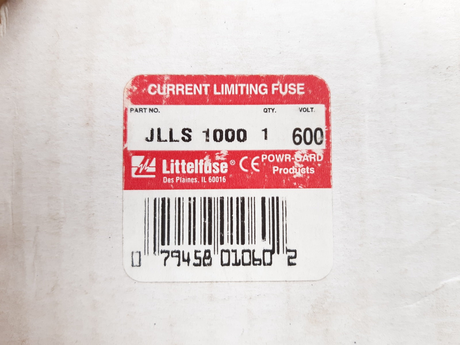 Littelfuse jlls 1000 current limiting fuse