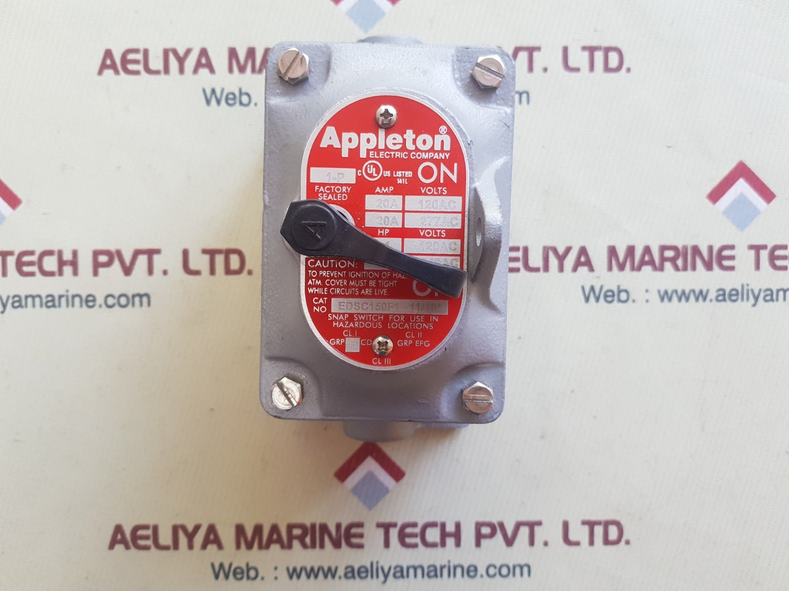 Appleton Edsc150F1 11/10M Tumbler Snap Switch For Hazardous Locations 20A 1P
