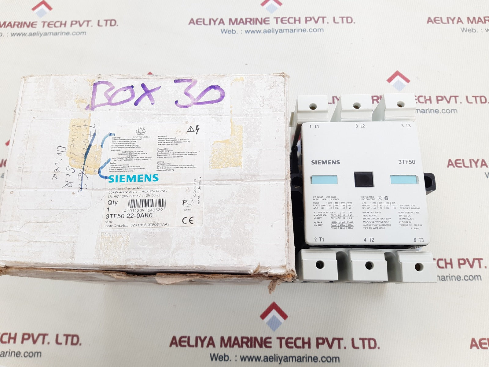 Siemens 3tf5022-0ak6 contactor 3tf50