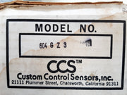 Ccs 604gz3 pressure switch