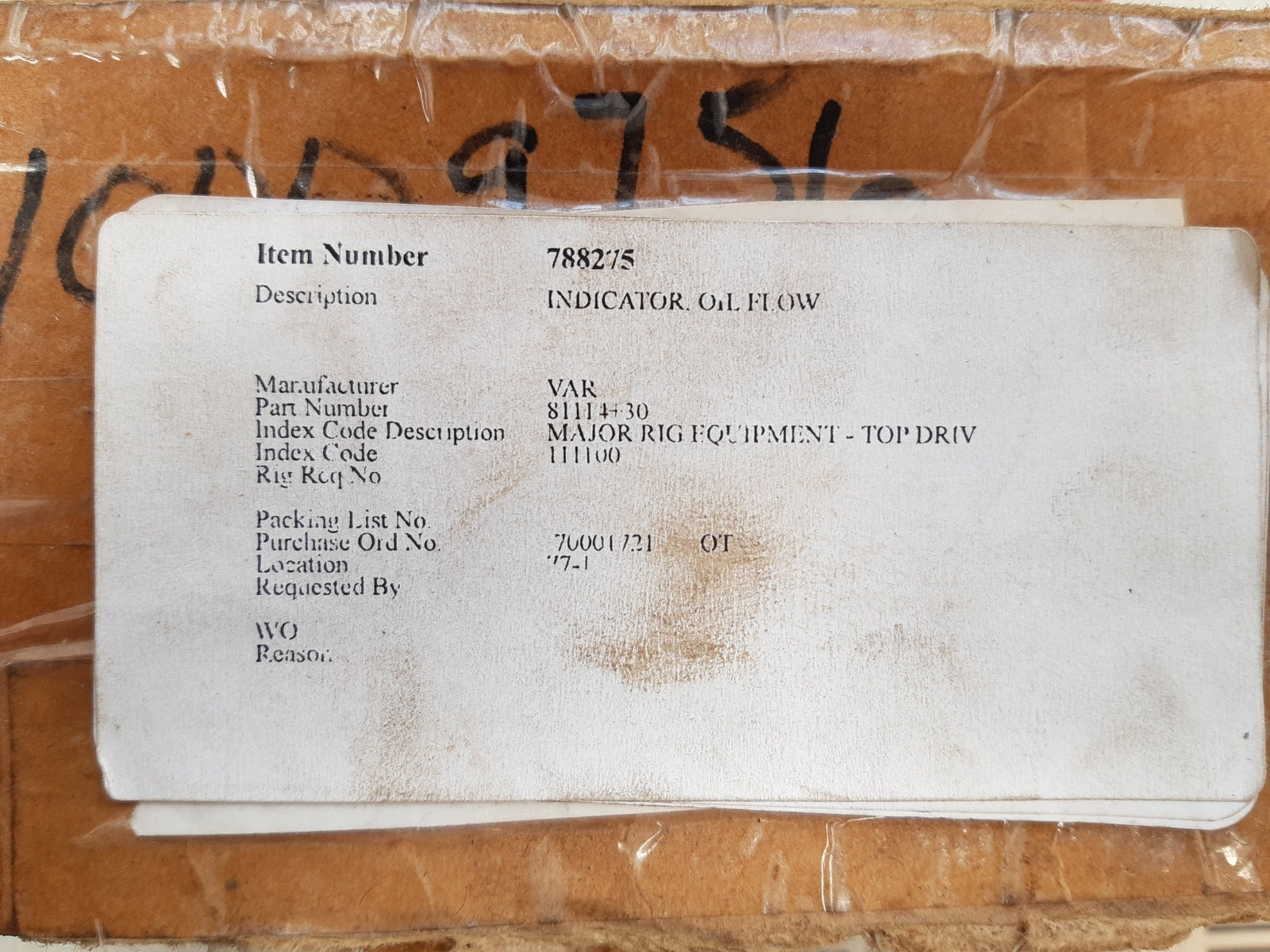 W.e.anderson 100 size 3/4" midwest sight flow indicator 125psig