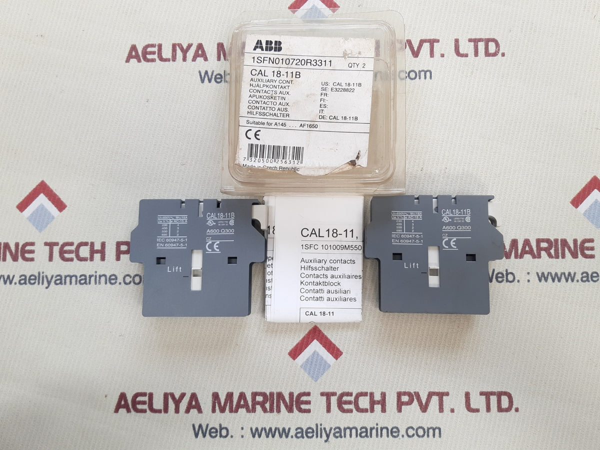 Abb 1sfn010720r3311 auxiliart contact switch cal 18-11b