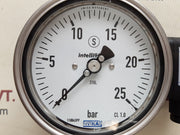 Wika pgt23.100 flange diaphragm with gauge 0 to 25 bar