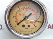 Cl1.6 pressure gauge 0-160psi 0-11bar