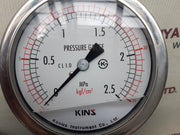 Konics Cl 1.0 Pressure Gauge 0-2.5 Mpa,0-25 Kgf/Cm²