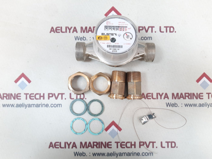 Elster a.h a.v qn 2,5 m3/h water meter t max +90 c s100 ×0,0001