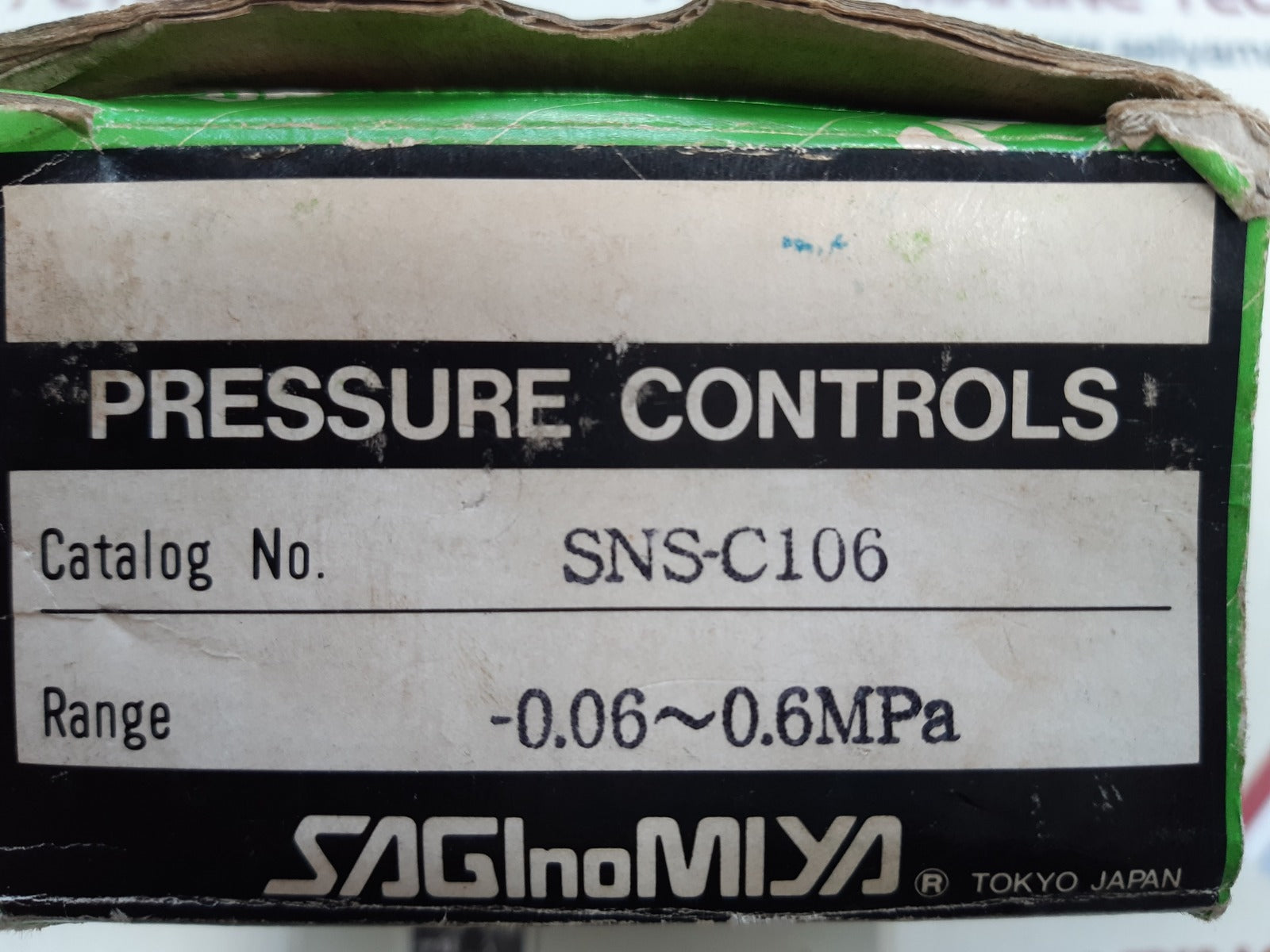 Saginomiya sns-c106 pressure switch range -0.06~0.6mpa