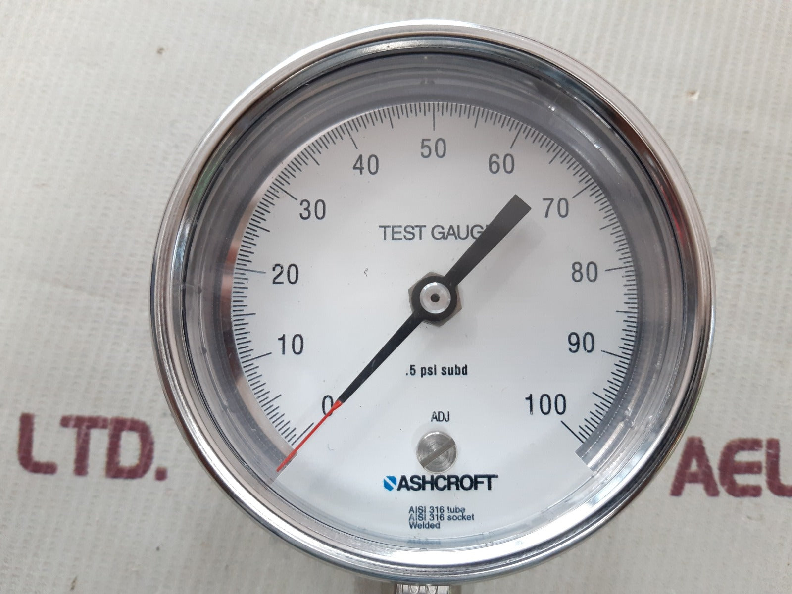 Ashcroft .5 psi subd test gauge