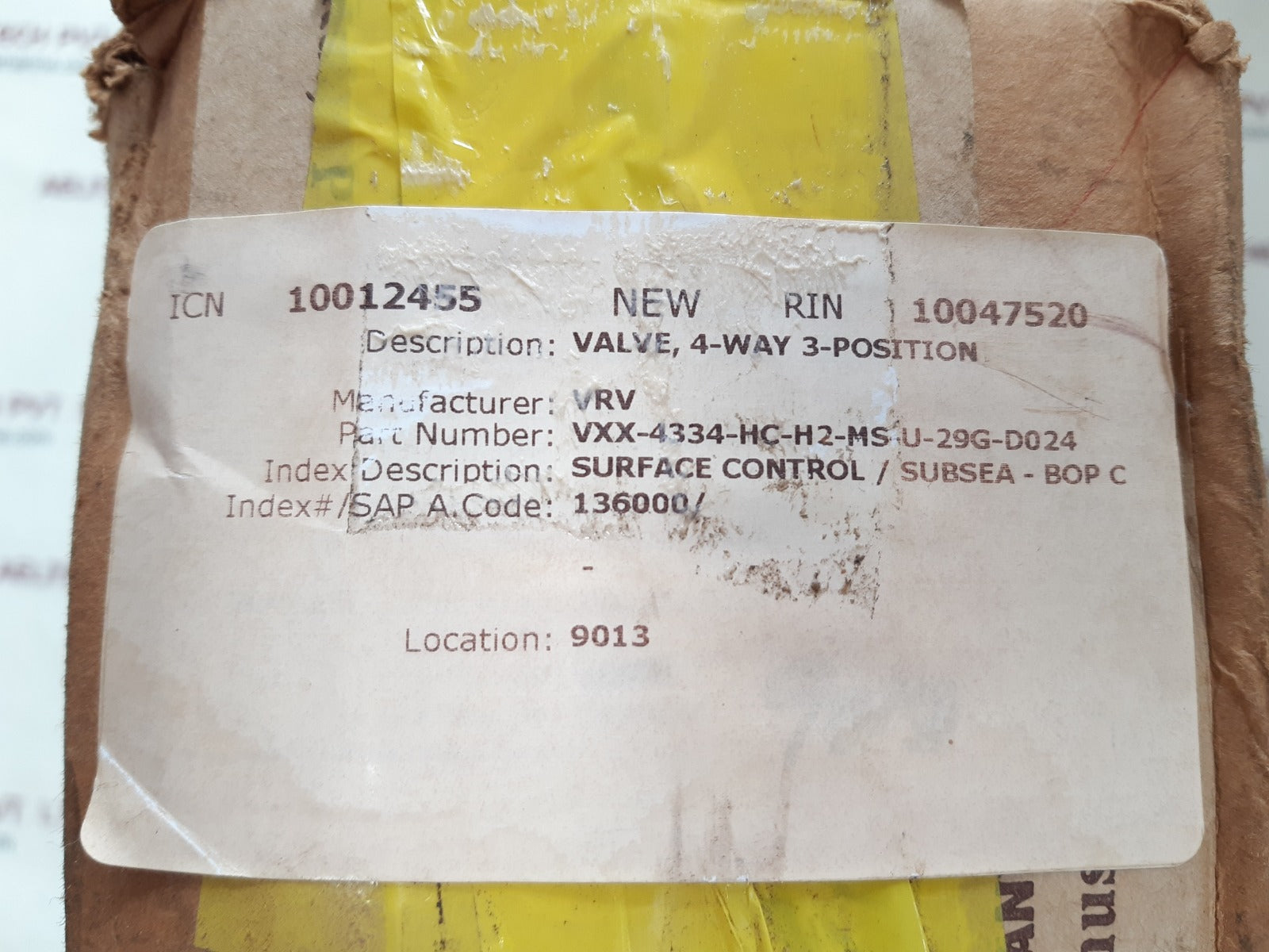 Versa vxx-4334-hc-h2-ms-u-29g-d024 solenoid directional control valve