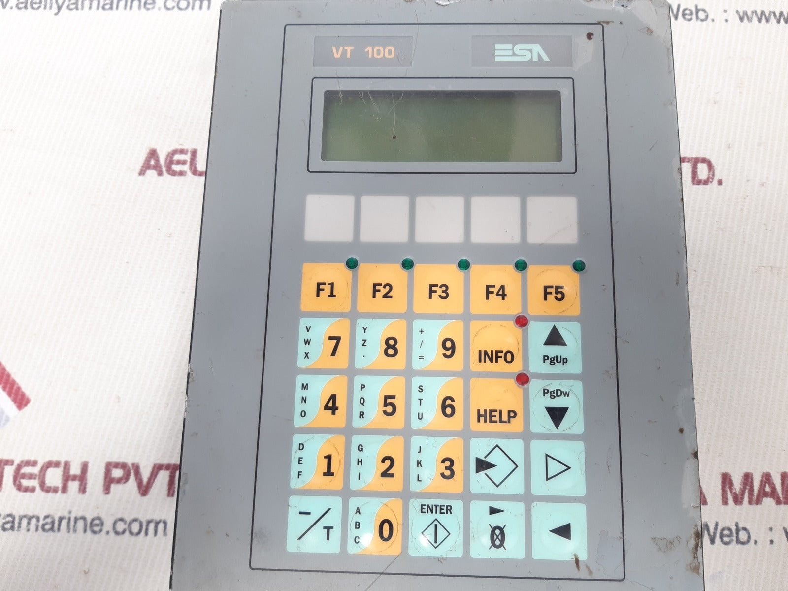 Esa vt 100 operator panel