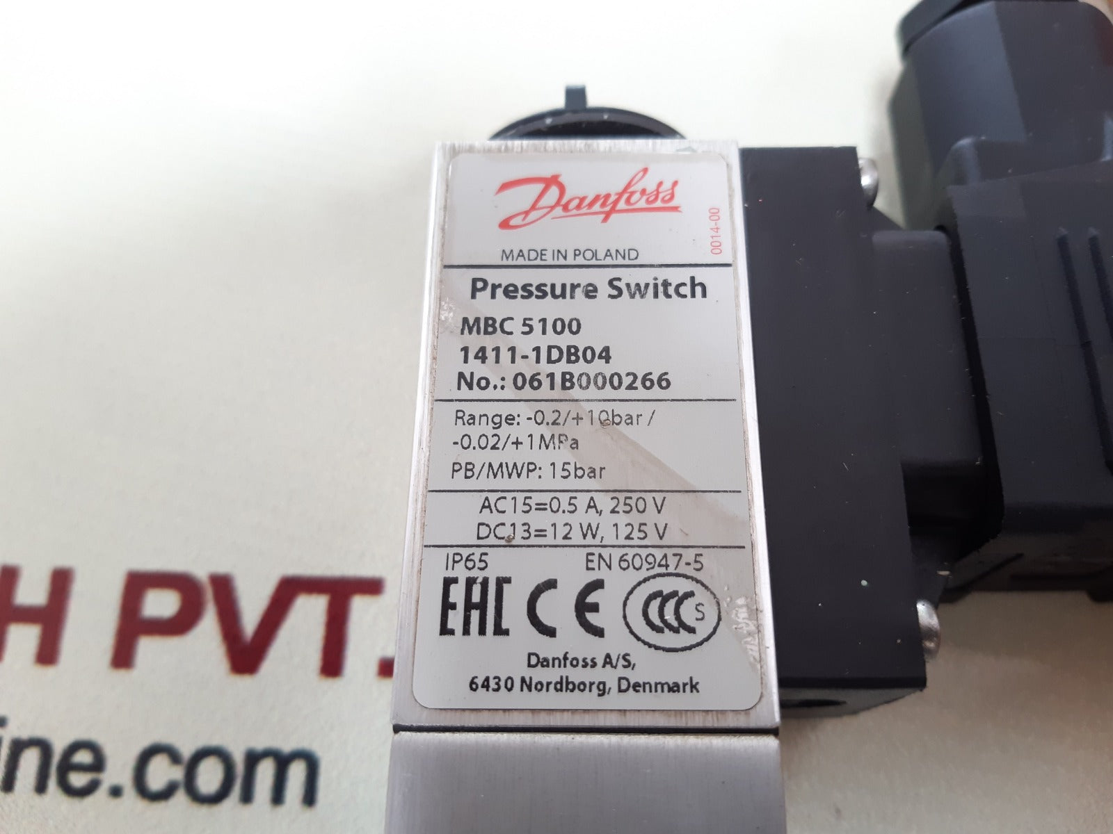 Danfoss mbc 5100 pressure switch 061b000266