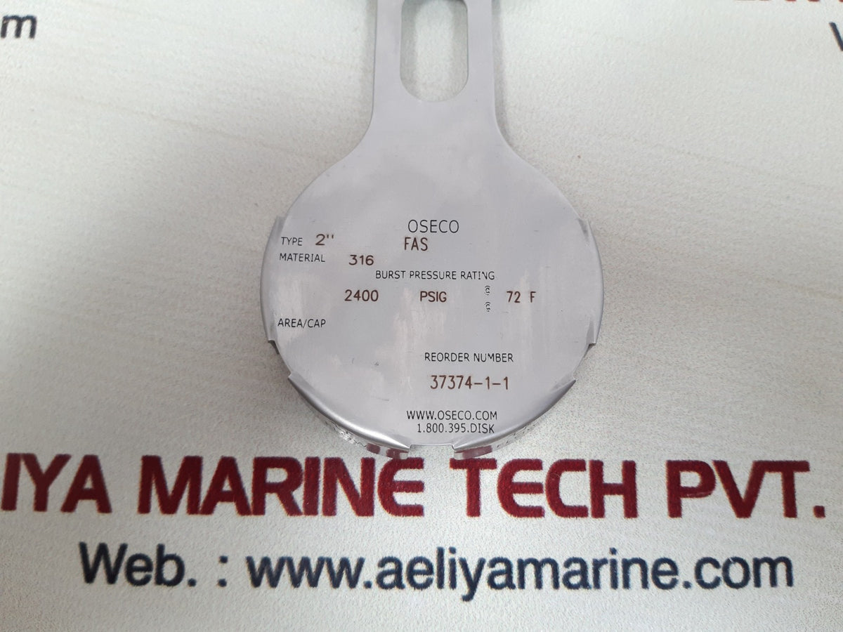 Oseco fas rupture disc – Aeliya Marine