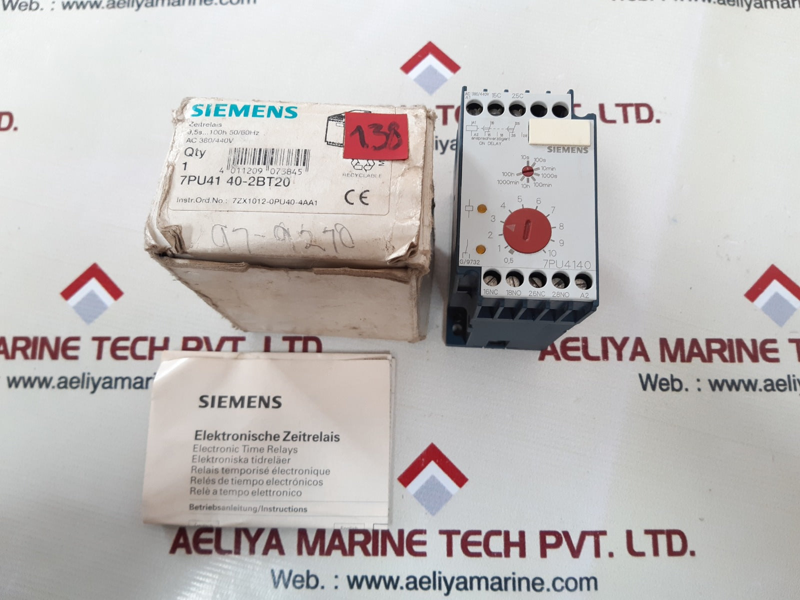 Siemens 7pu4140-2bt20 electronic time relays
