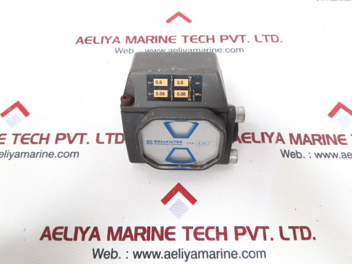 Bollfilter 4.36.2 diffrential pressure indicator 
