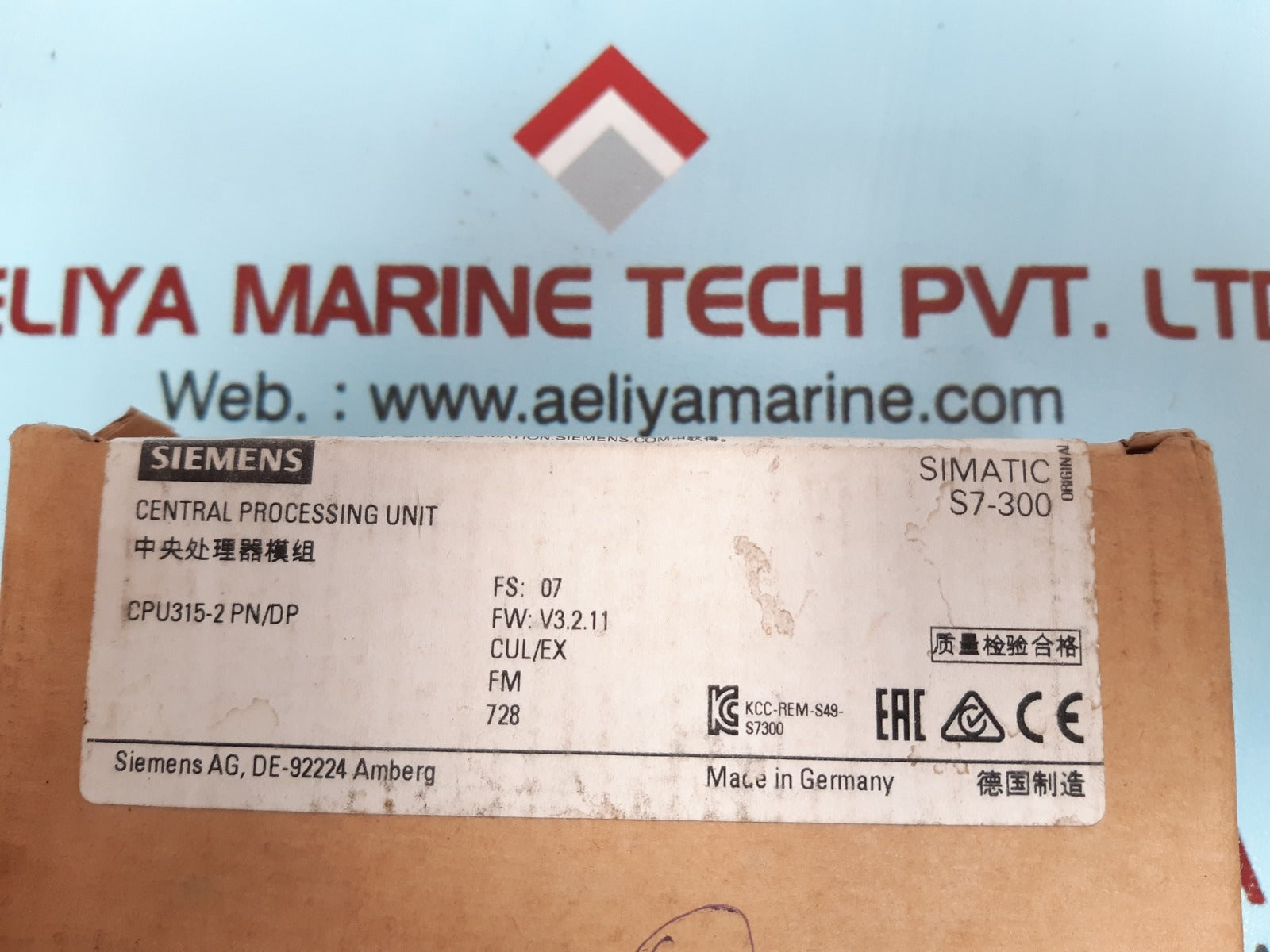 Siemens simatic s7-300 cpu315-2 pn/dp 6es7 315-2eh14-0ab0 processor 